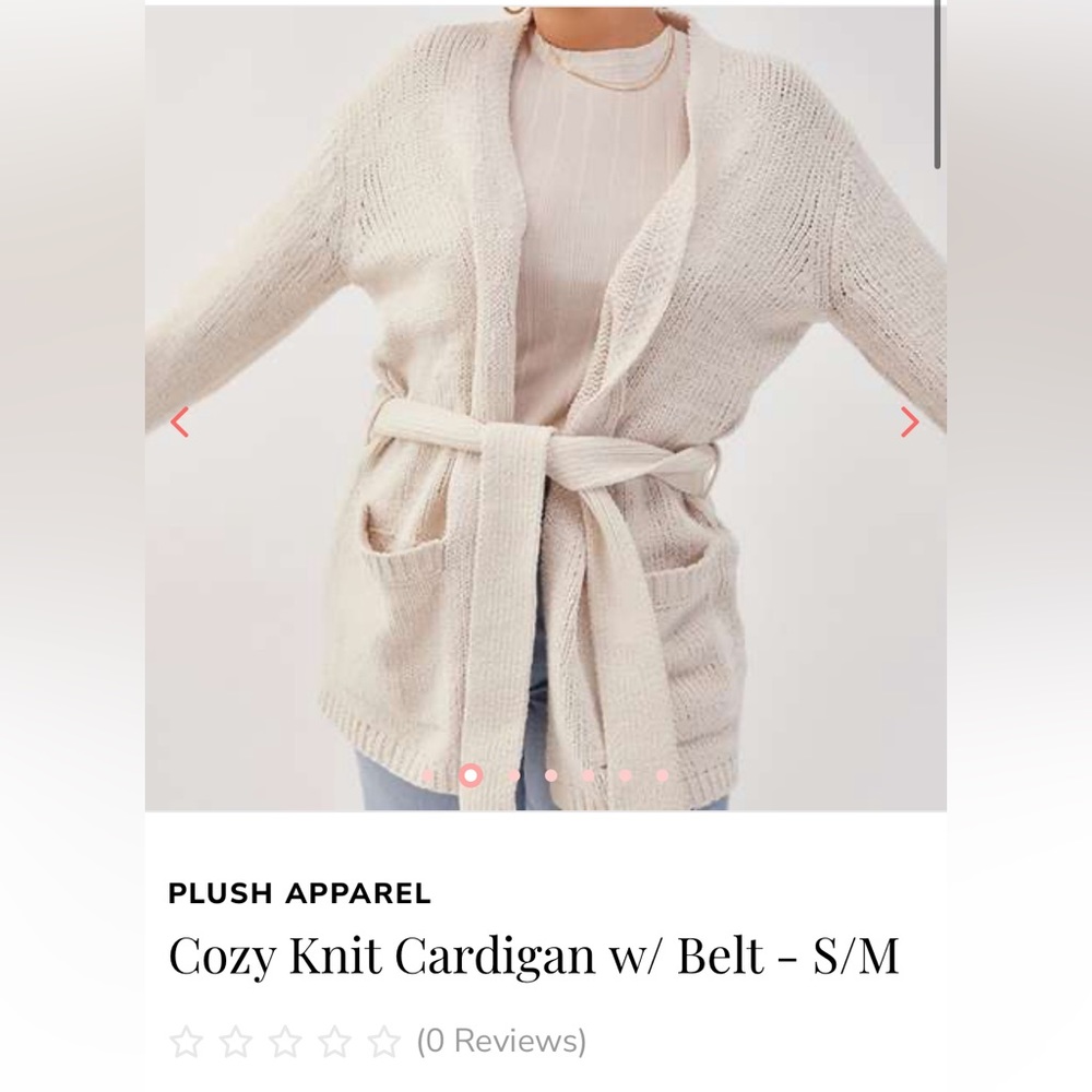“Plush apparel” wrap in beige - never worn